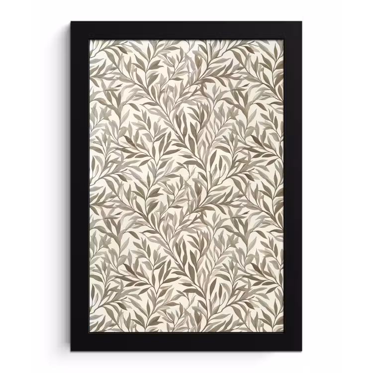 Takken - Botanisch - Taupe fotolijst zwart zonder passe partout klein 224 -3d