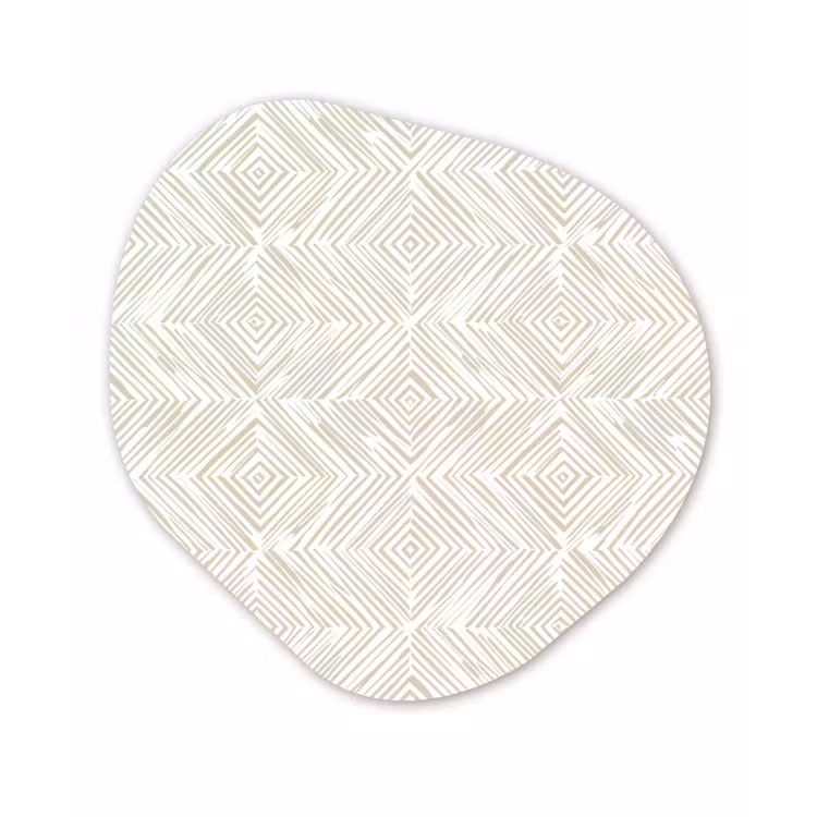 Abstract - Ruiten - Beige Wandcirkel Organisch Forex 3mm klein 629 -3d