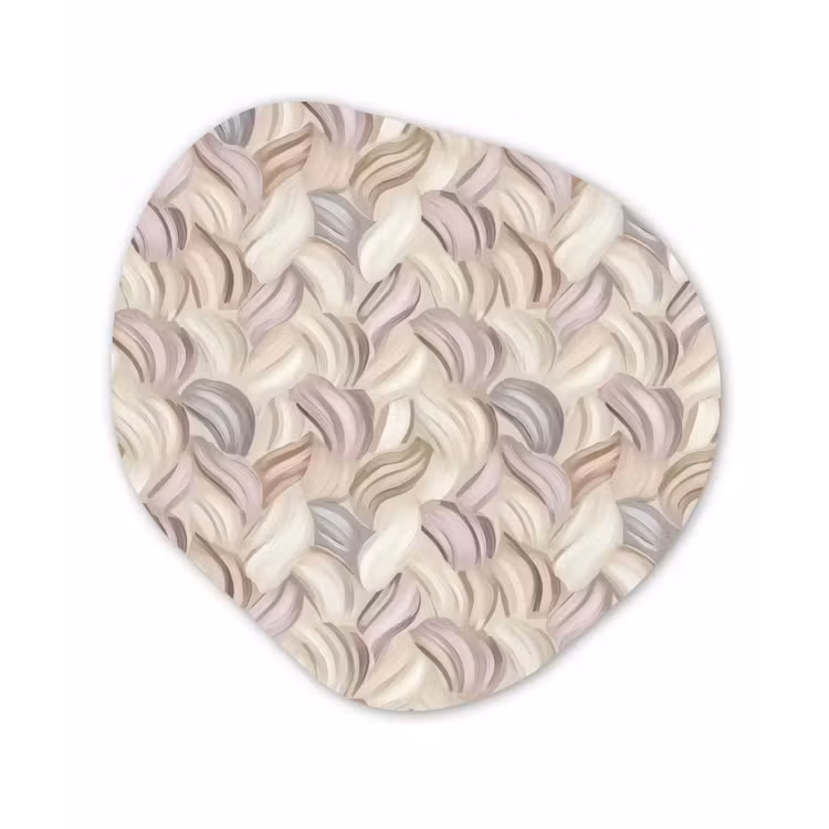Abstract - Golvend - Pastel Wandcirkel Organisch Forex 3mm klein 629 -3d