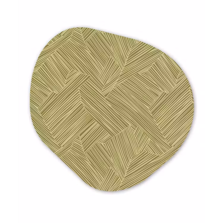 Abstract - Modern - Groen Wandcirkel Organisch Forex 3mm klein 629 -3d