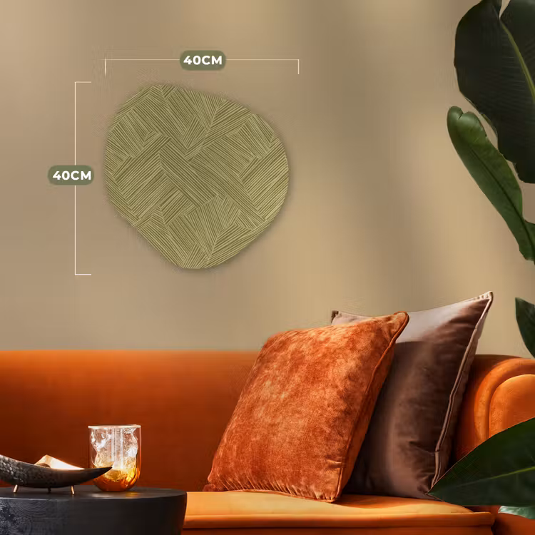 Abstract - Modern - Groen Wandcirkel Organisch Forex 3mm klein 629 -sfeer3