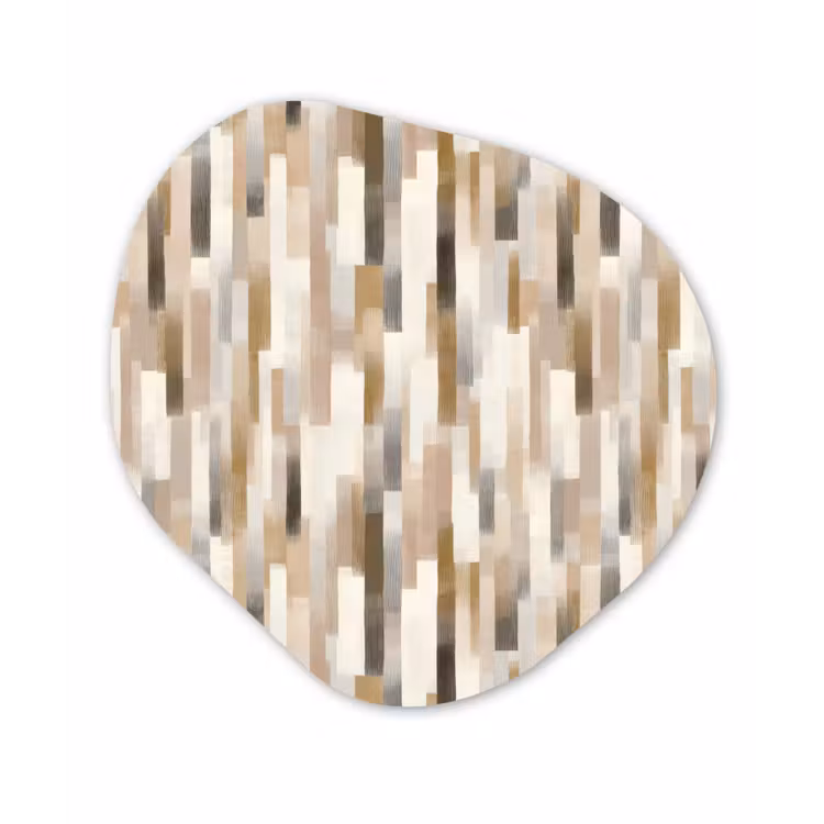 Abstract - Patroon - Kwaststreken Wandcirkel Organisch Forex 3mm klein 629 -3d