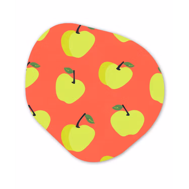 Appels - Modern - Groen Wandcirkel Organisch Forex 3mm klein 629 -3d