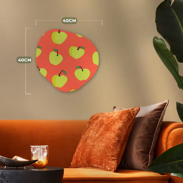 Appels - Modern - Groen Wandcirkel Organisch Forex 3mm klein 629 -sfeer3