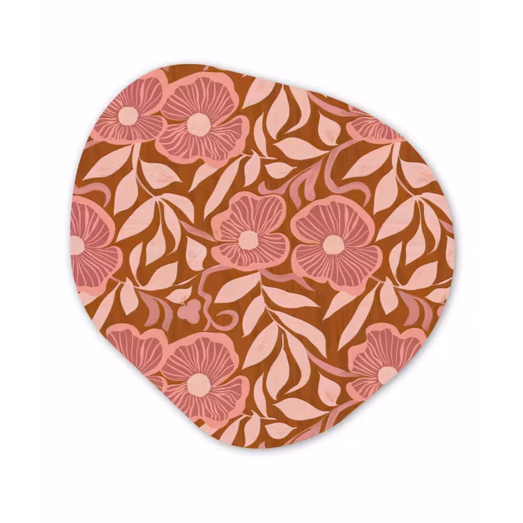 Sfeer - Bloemen - Roze Wandcirkel Organisch Forex 3mm klein 629 -3d