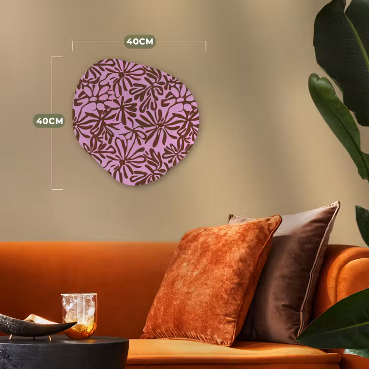 Organisch - Patroon - Roze Wandcirkel Organisch Forex 3mm klein 629 -sfeer3