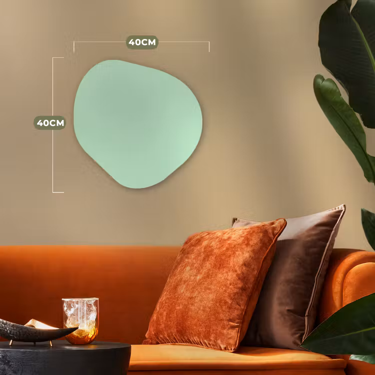 Pale - Mint - Groen Wandcirkel Organisch Forex 3mm klein 629 -sfeer3