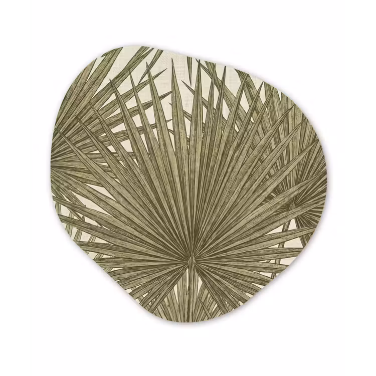 Blad - Tropisch - Patroon - Natuur - Groen Wandcirkel Organisch Forex 3mm klein -3d