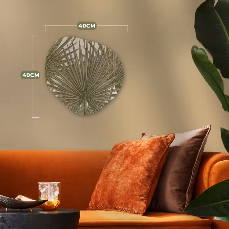 Blad - Tropisch - Patroon - Natuur - Groen Wandcirkel Organisch Forex 3mm klein -sfeer3