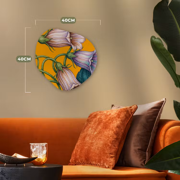 Forexbild Organische Form - Blumen – Botanik – Gelb - Bloemen - Botanisch - Geel Wandcirkel Organisch Forex 3mm klein