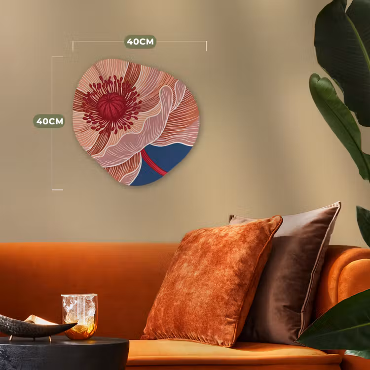 Forexbild Organische Form - Blumen – Modern – Abstrakt - Bloemen - Modern - Abstract Wandcirkel Organisch Forex 3mm klein