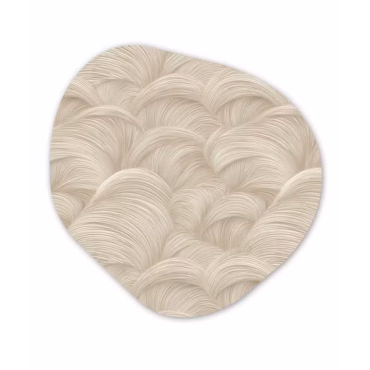 Bogen - Patroon - Beige Wandcirkel Organisch Forex 3mm klein 629 -3d