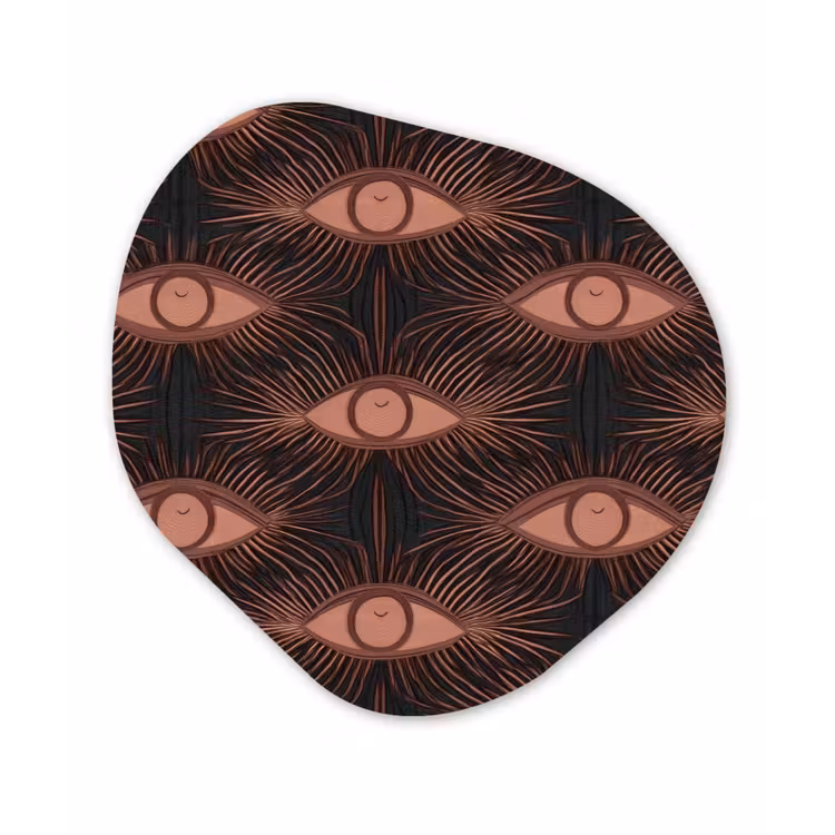 Boheems - Oog - Bruin Wandcirkel Organisch Forex 3mm klein 629 -3d