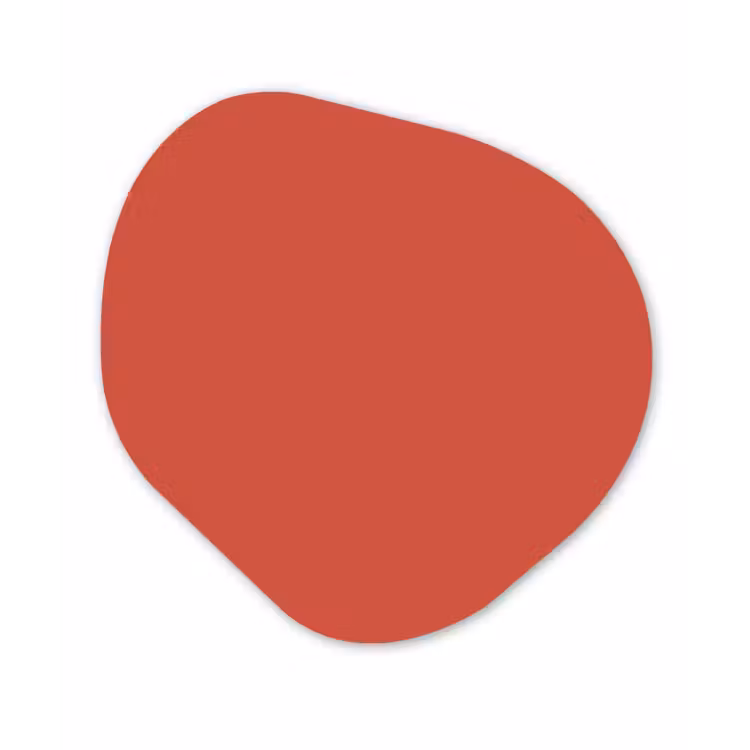 Brick - Red - Rood Wandcirkel Organisch Forex 3mm klein 629 -3d