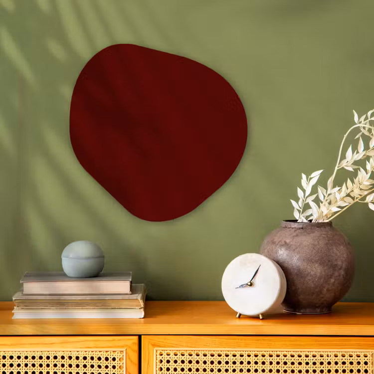 Burnt - Mahogany - Rood Wandcirkel Organisch Forex 3mm klein 629 -sfeer2
