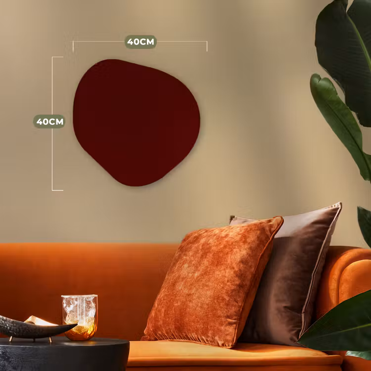 Burnt - Mahogany - Rood Wandcirkel Organisch Forex 3mm klein 629 -sfeer3