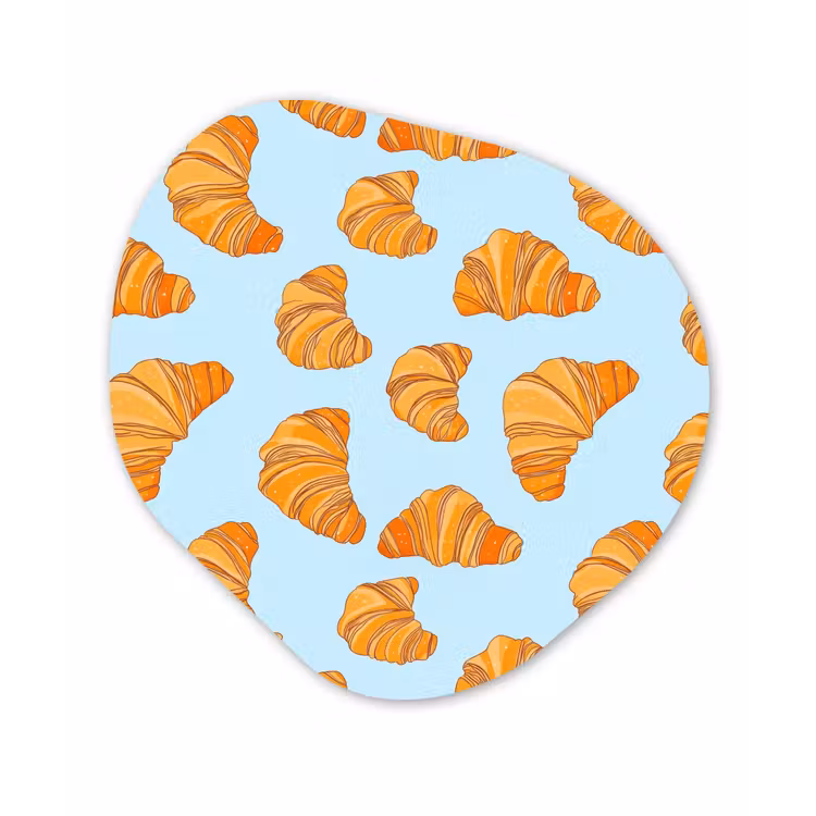 Croissant - Speels - Blauw Wandcirkel Organisch Forex 3mm klein 629 -3d