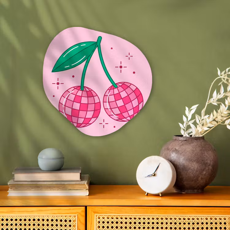 Decoratie - Disco-bal - Feest - Roze Wandcirkel Organisch Forex 3mm klein -sfeer2