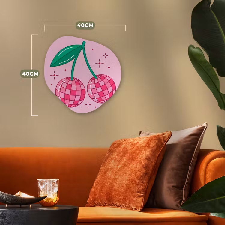 Decoratie - Disco-bal - Feest - Roze Wandcirkel Organisch Forex 3mm klein -sfeer3