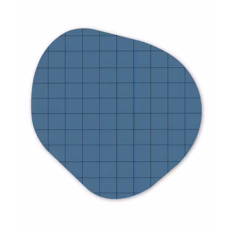 Ruiten - Geometrisch - Blauw Wandcirkel Organisch Forex 3mm klein 629 -3d