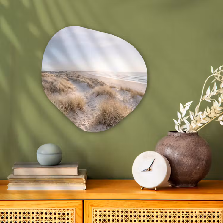 Duinen - Strand - Beige Wandcirkel Organisch Forex 3mm klein -sfeer2