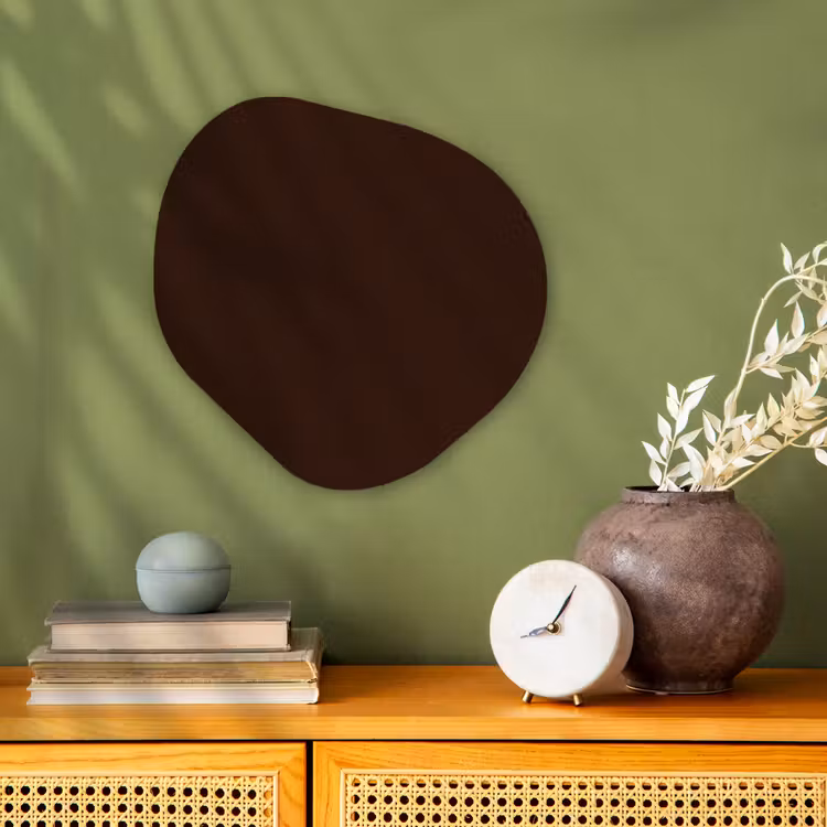 Dark - Chocolate - Bruin Wandcirkel Organisch Forex 3mm klein 629 -sfeer2