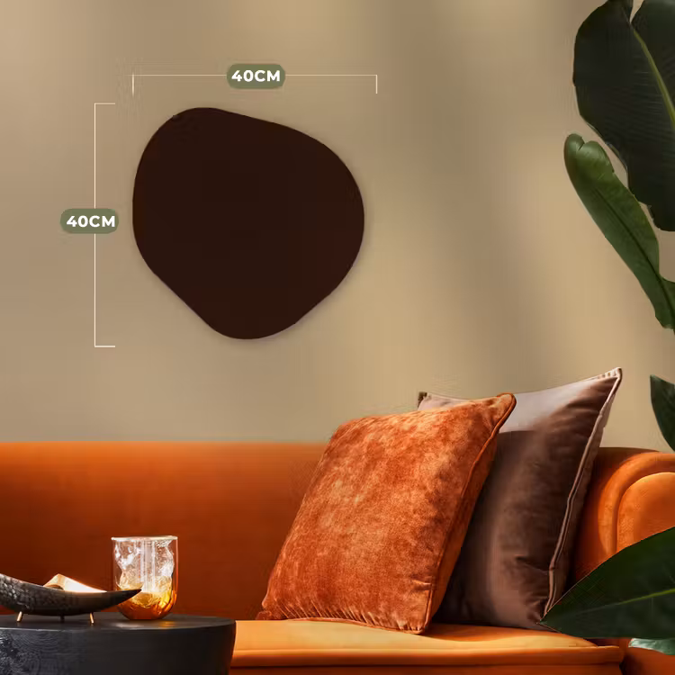 Dark - Chocolate - Bruin Wandcirkel Organisch Forex 3mm klein 629 -sfeer3