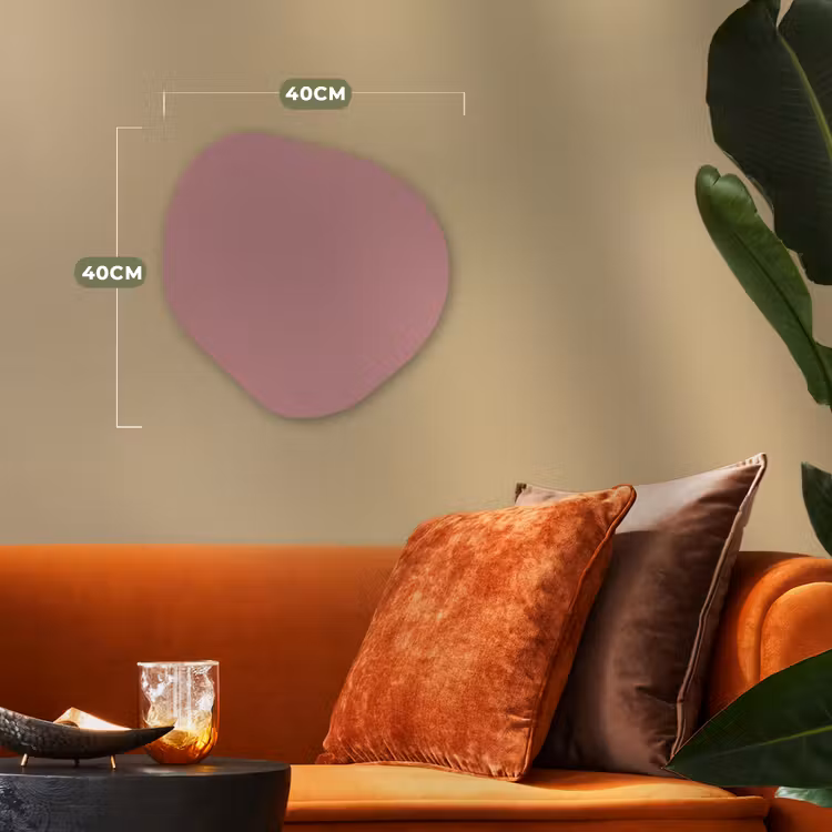Dusty - Rose - Roze Wandcirkel Organisch Forex 3mm klein 629 -sfeer3