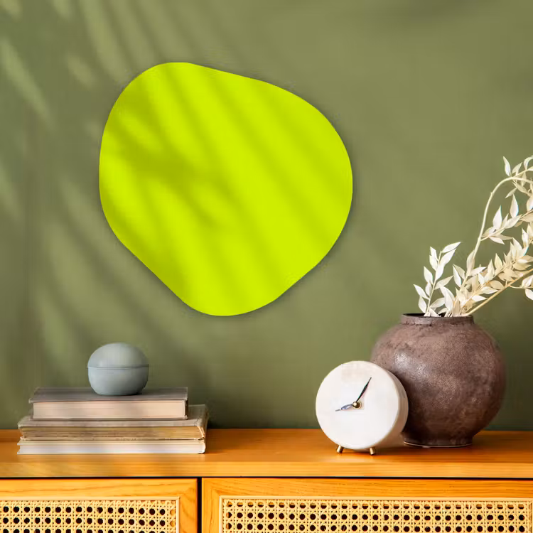Electric - Lemon - Geel Wandcirkel Organisch Forex 3mm klein 629 -sfeer2