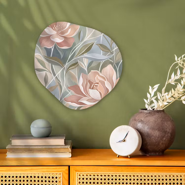 Elegant - Romantiek - Roze Wandcirkel Organisch Forex 3mm klein -sfeer2