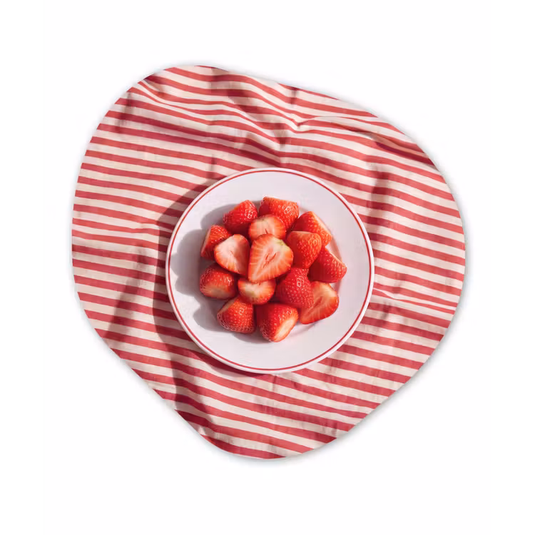 Eten - Aardbeien - Fruit - Zomer - Rood Wandcirkel Organisch Forex 3mm klein -3d