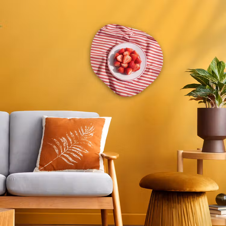 Eten - Aardbeien - Fruit - Zomer - Rood Wandcirkel Organisch Forex 3mm klein -sfeer4