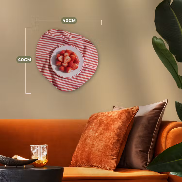 Eten - Aardbeien - Fruit - Zomer - Rood Wandcirkel Organisch Forex 3mm klein -sfeer3
