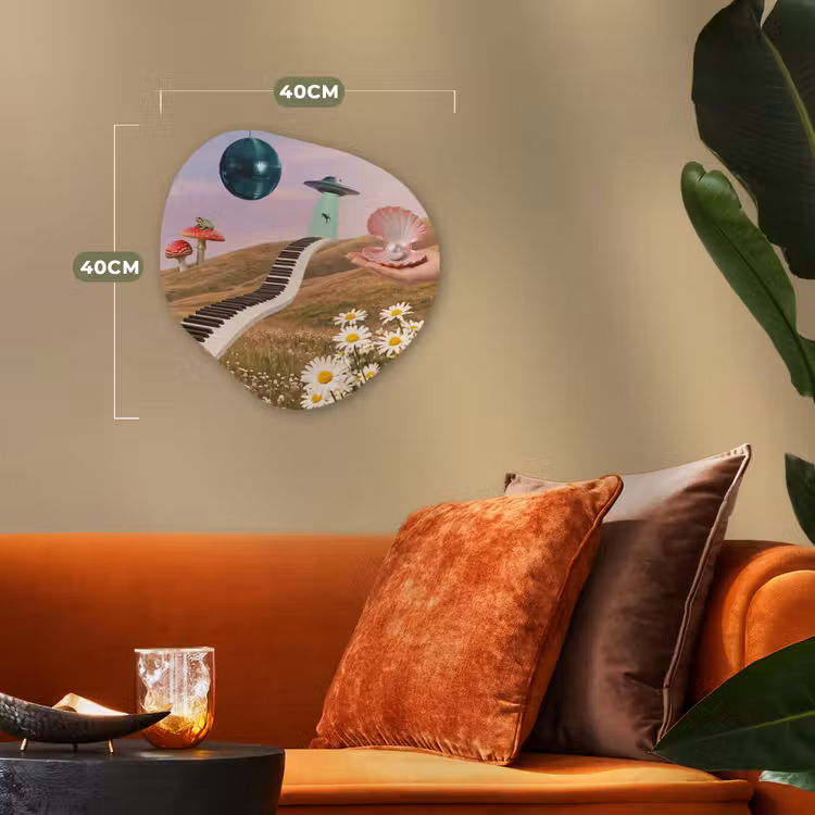 Forexbild Organische Form - Fisch – Natur – Abstrakt - Vis - Natuur - Abstract Wandcirkel Organisch Forex 3mm klein