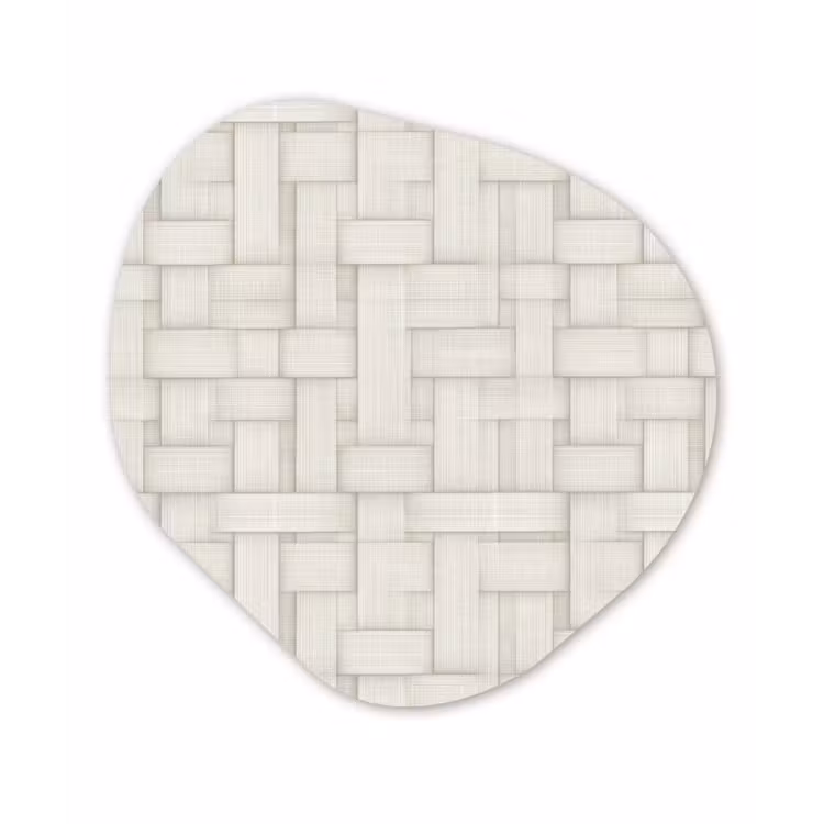 Vlechtwerk - Banen - Beige Wandcirkel Organisch Forex 3mm klein 629 -3d