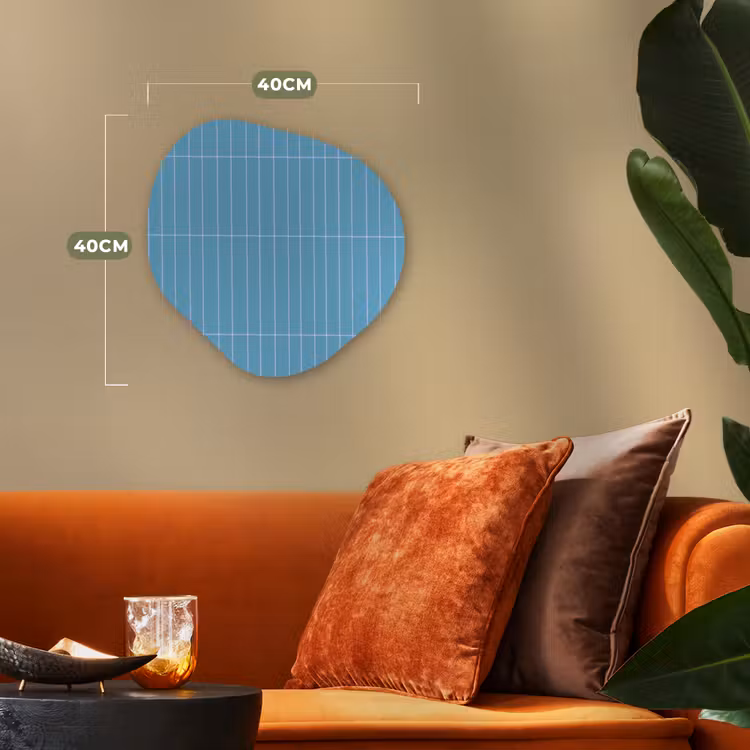 Tegel - Langwerpig - Patroon - Blauw Wandcirkel Organisch Forex 3mm klein 629 -sfeer3