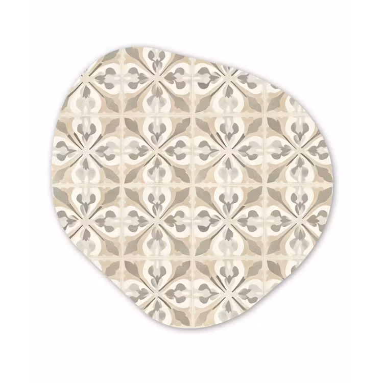 Tegel - Motief - Beige Wandcirkel Organisch Forex 3mm klein 629 -3d