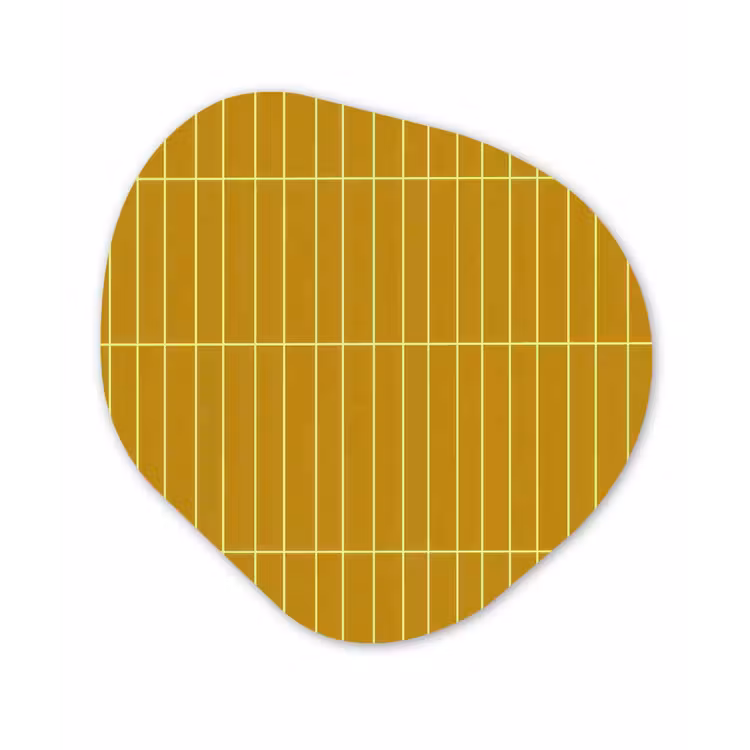 Tegels - Verticaal - Mosterdgeel Wandcirkel Organisch Forex 3mm klein 629 -3d
