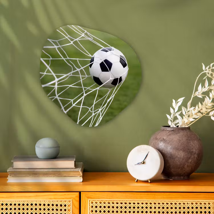 Voetbal - Goal - Net - Sport Wandcirkel Organisch Forex 3mm klein -sfeer2