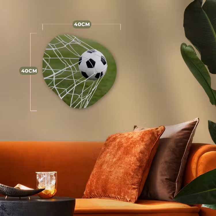Voetbal - Goal - Net - Sport Wandcirkel Organisch Forex 3mm klein -sfeer3