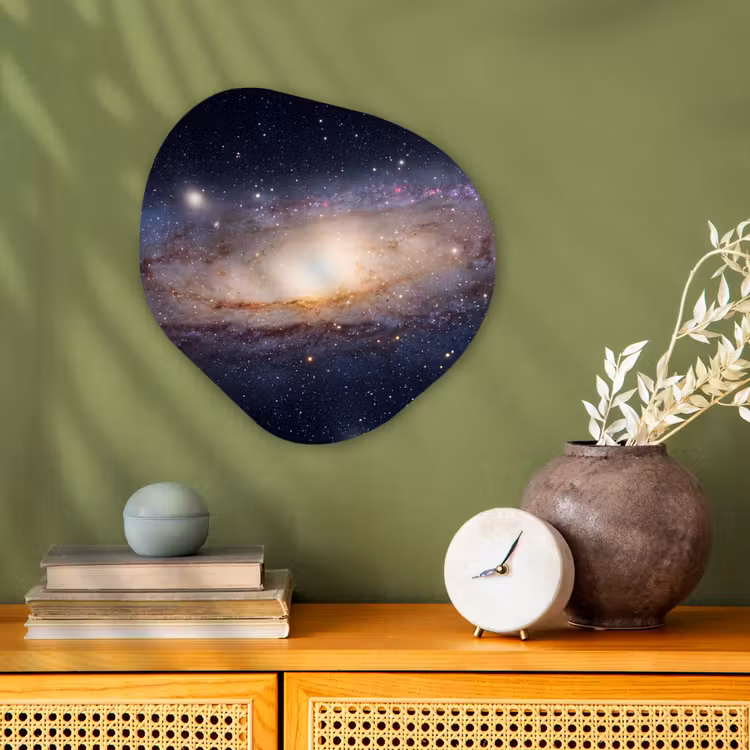 Forexbild Organische Form - Galaxie – Weltraum – Kosmos - Sterrenstelsel - Ruimte - Kosmos Wandcirkel Organisch Forex 3mm klein