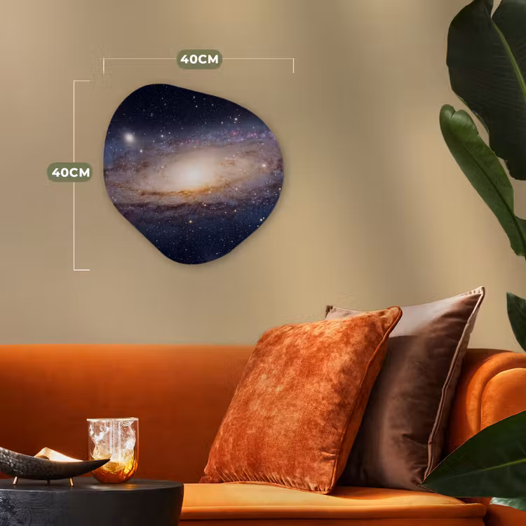 Forexbild Organische Form - Galaxie – Weltraum – Kosmos - Sterrenstelsel - Ruimte - Kosmos Wandcirkel Organisch Forex 3mm klein