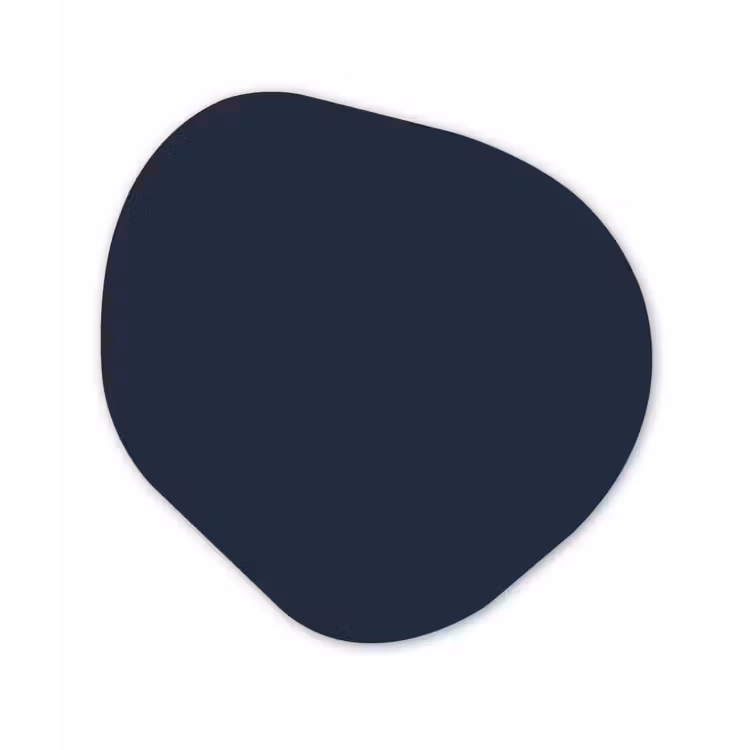 Geldersblauw - Blauw - Klassiek Wandcirkel Organisch Forex 3mm klein 629 -3d