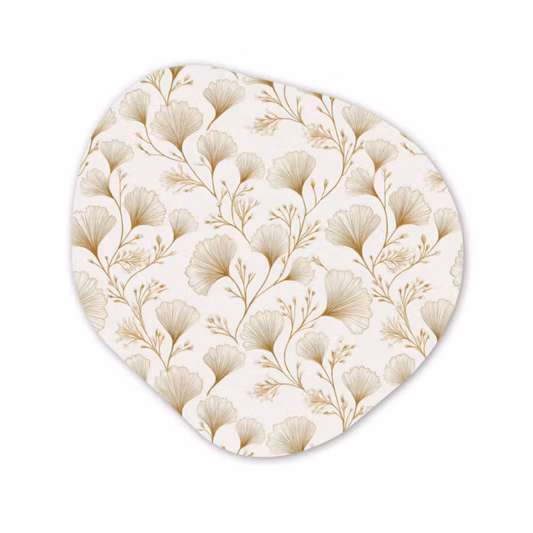 Ginkgo - Takken - Goud Wandcirkel Organisch Forex 3mm klein 629 -3d