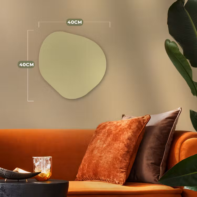 Golden - Clover - Geel Wandcirkel Organisch Forex 3mm klein 629 -sfeer3