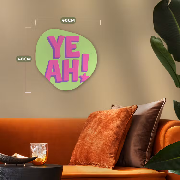 Groen - Neon - Quote Wandcirkel Organisch Forex 3mm klein -sfeer3