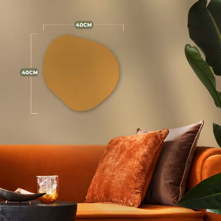 Autumn - Mustard - Geel Wandcirkel Organisch Forex 3mm klein 629 -sfeer3