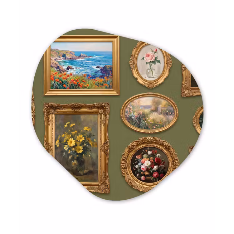 Hert - Bos - Natuur - Klassiek - Dieren Wandcirkel Organisch Forex 3mm klein -3d