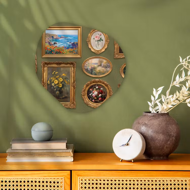 Hert - Bos - Natuur - Klassiek - Dieren Wandcirkel Organisch Forex 3mm klein -sfeer2
