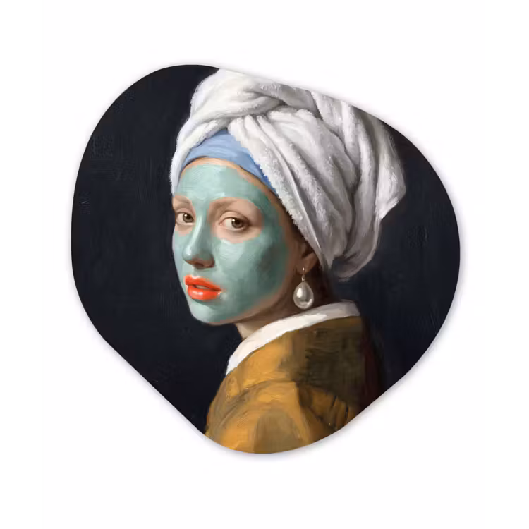 Iconisch - Modern - Kleurrijk Wandcirkel Organisch Forex 3mm klein -3d